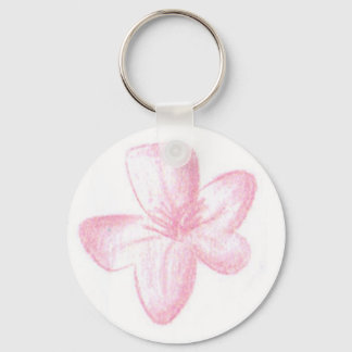 Pink flower key ring