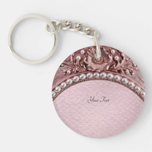 Pink Flower Keychain