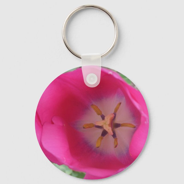 Pink Flower Keychain (Front)