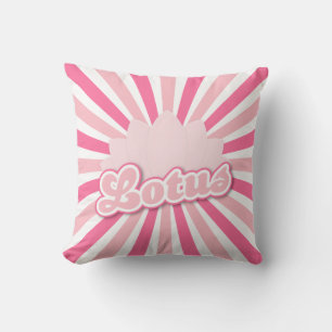Pink Flower Lotus Cushion