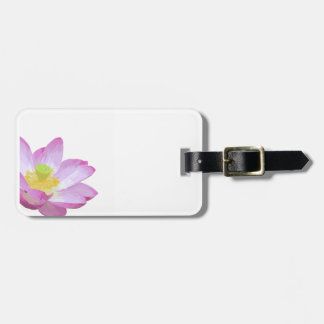 Pink flower luggage tag