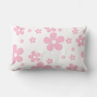 Pink Flower Lumbar Cushion