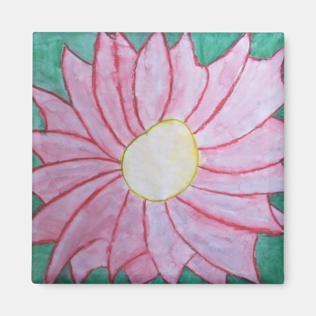 Pink Flower Magnet (Front)