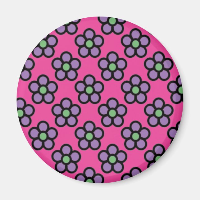 Pink Flower Magnet (Front)