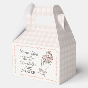 Pink Flower Market Fresh Floral Baby Shower Favour Box