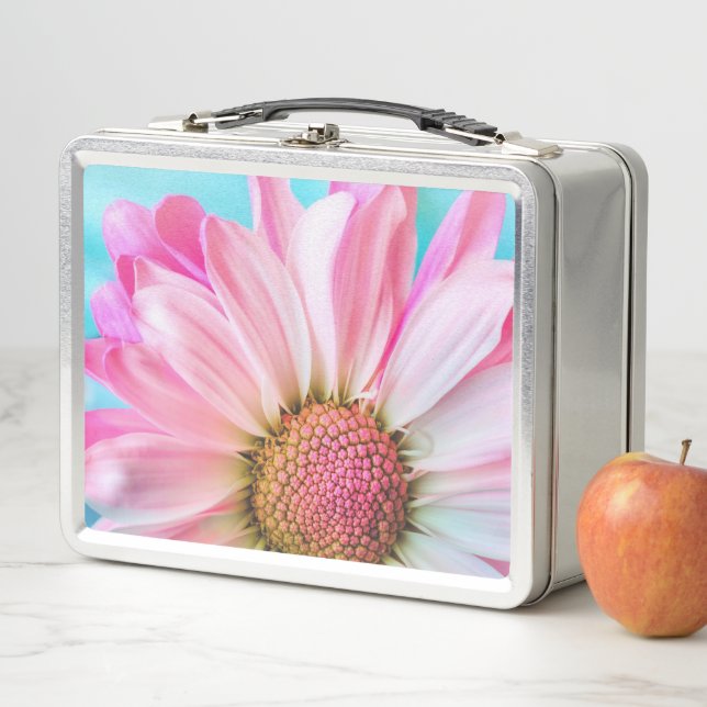 Pink Flower Metal Lunch Box (In Situ)