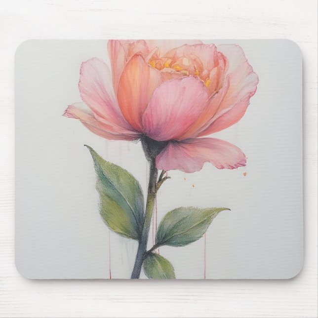 Pink Flower Mousemat (Front)