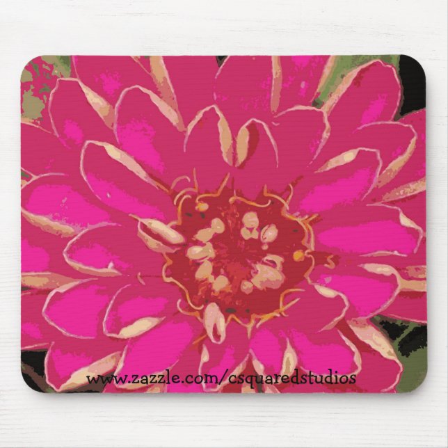 Pink Flower Mousepad (Front)