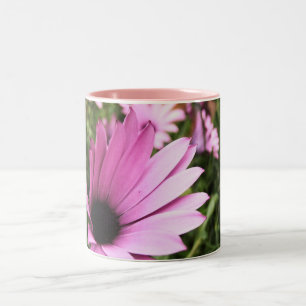 Pink Flower Nature Two-Tone Coffee Mug