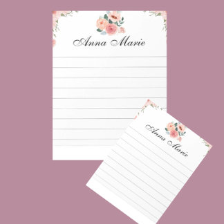 Pink Flower Notepad