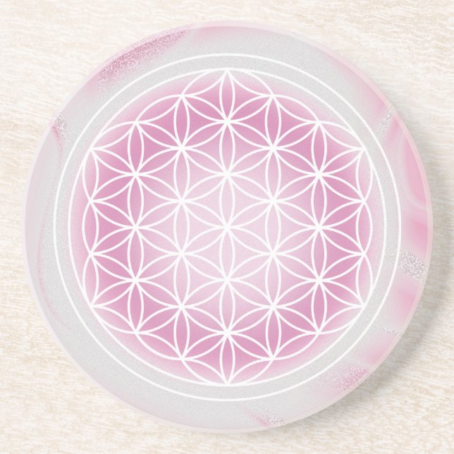 pink Flower of Life Coaster (Front)