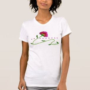 Pink Flower On A Vine T-Shirt