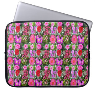 Pink Flower Photo Collage, Laptop Sleeve