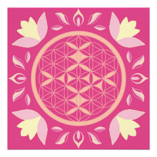 pink flower photo print