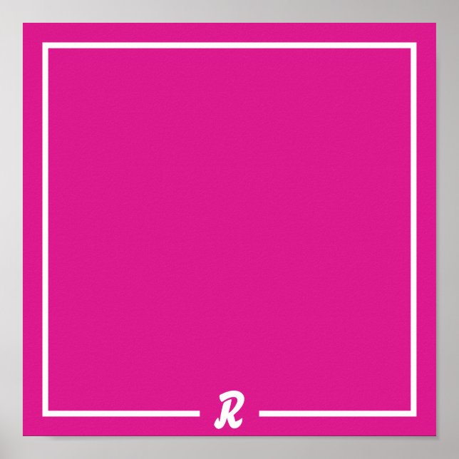 Pink flower placemat poster (Front)