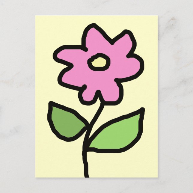 pink flower postcard (Front)