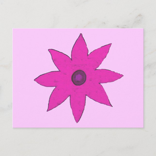 pink flower postcard (Front)