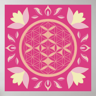 pink flower poster