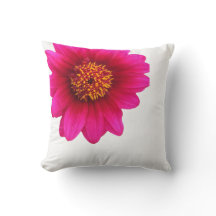 pink flower printed pillow