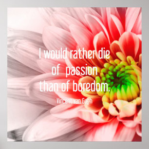 Pink Flower Quote Poster