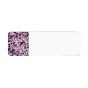 Pink flower return address label
