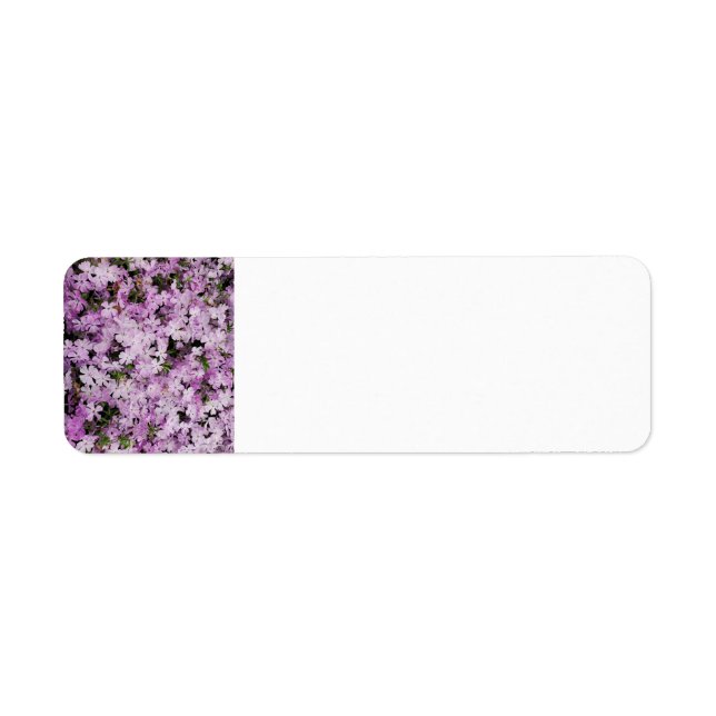 Pink flower return address label (Front)