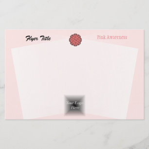 Pink Flower Ribbon by Kenneth Yoncich Flyer