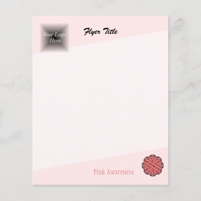 Pink Flower Ribbon by Kenneth Yoncich Flyer (Front)