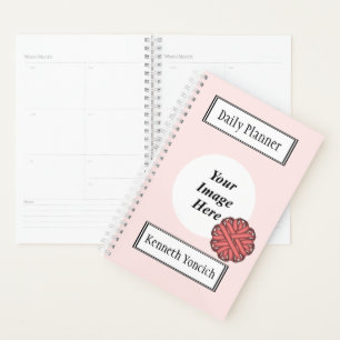 Pink Flower Ribbon by Kenneth Yoncich Planner