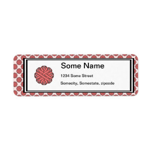 Pink Flower Ribbon by Kenneth Yoncich Return Address Label