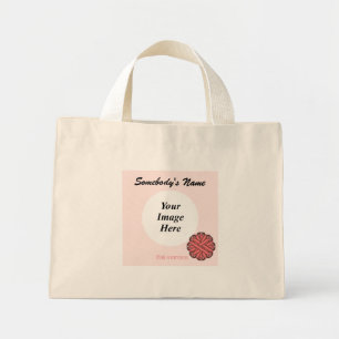 Pink Flower Ribbon Template by Kenneth Yoncich Mini Tote Bag