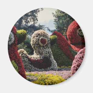 Pink Flower sculpture, Insel Mainau, Bavaria flowe Magnet
