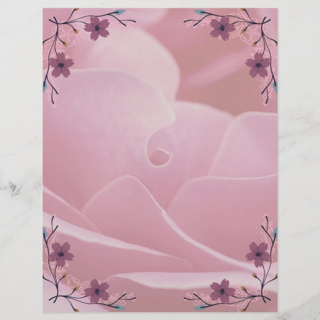 Pink Flower Stationary (Front)