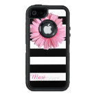 Pink Flower Striped