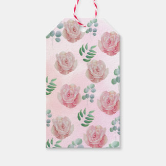 Pink flower tags