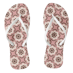Pink flower thongs