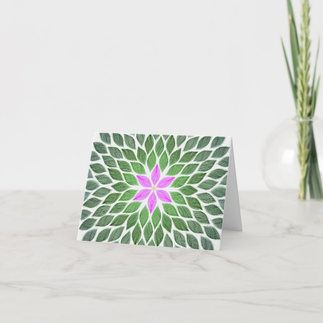 pink flower tile card (Front)