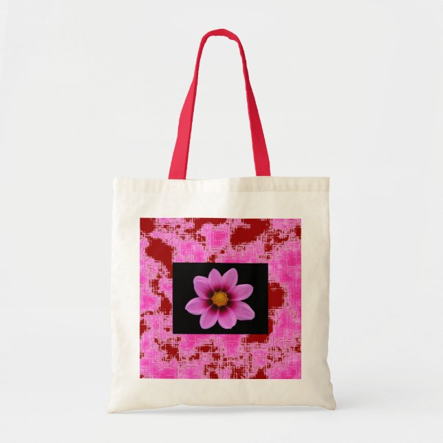 Pink Flower Tote Bag (Front)