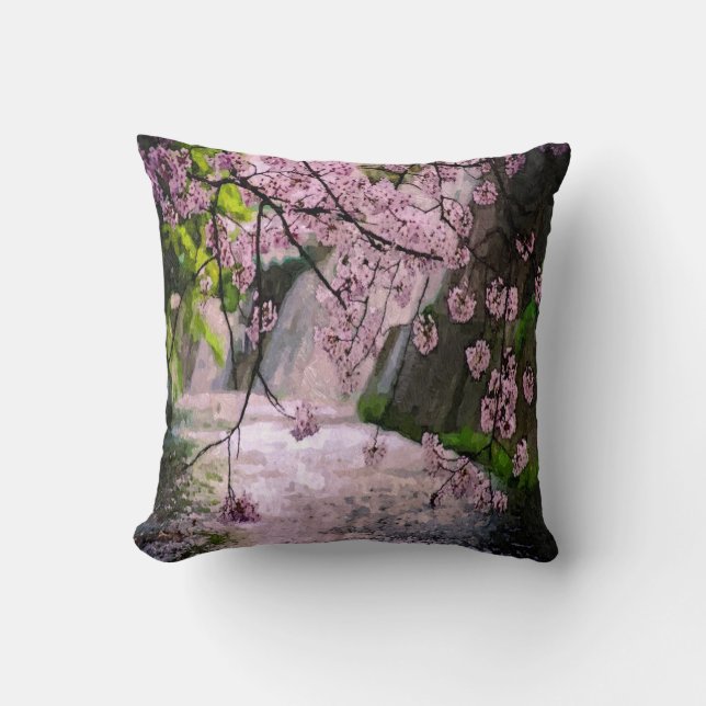 Pink Flower Tree Cushion (Front)