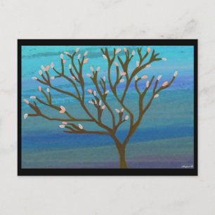 Pink Flower Tree Postcards