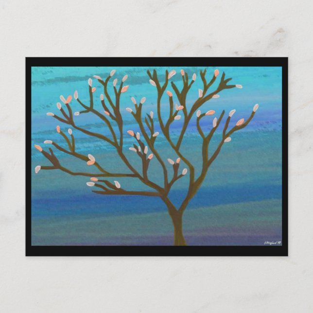 Pink Flower Tree Postcards (Front)
