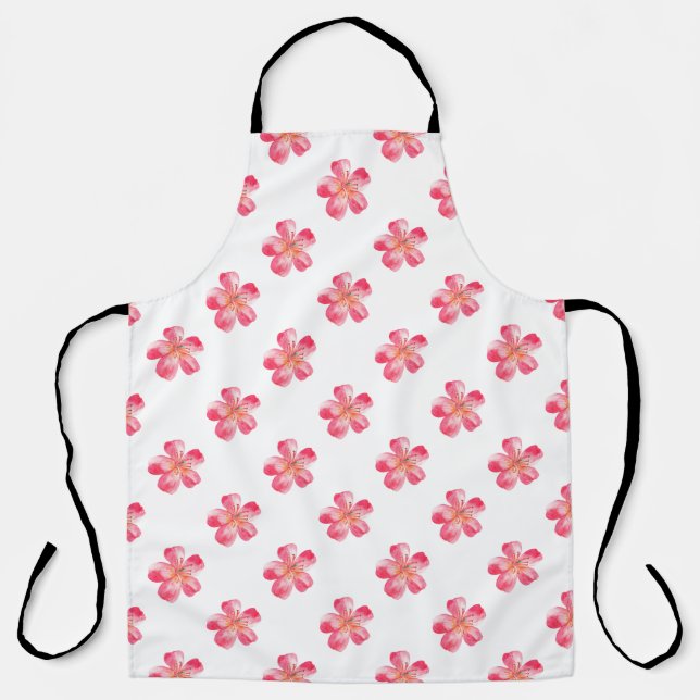 Pink Flower Tropical Apron (Front)