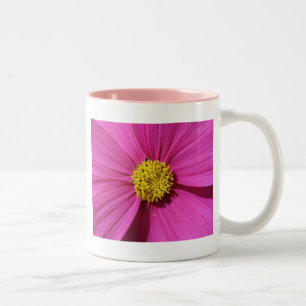 Pink Flower Two-Tone Coffee Mug