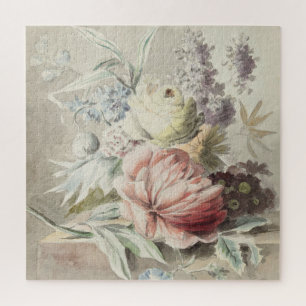 Pink Flower Vase Pretty Jigsaw Puzzle