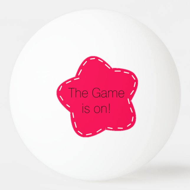 Pink Flower with Ping Pong Saying Ping Pong Ball (Back)