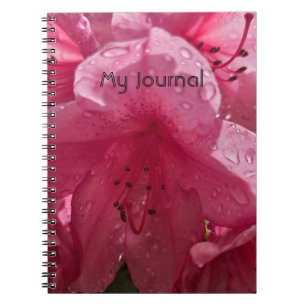 Pink Flower with Text Notebook