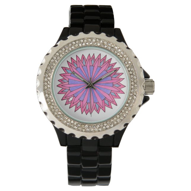 Pink Flowerburst Watch (Front)