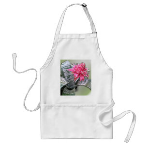 Pink Flowered Bromeliad Standard Apron