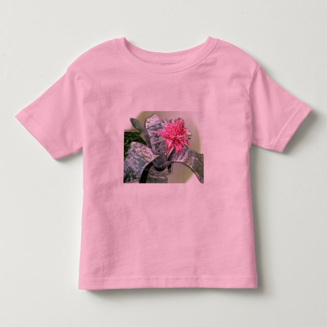 Pink Flowered Bromeliad Toddler T-Shirt (Front)