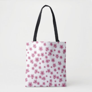 Pink flowered classy tote bag
